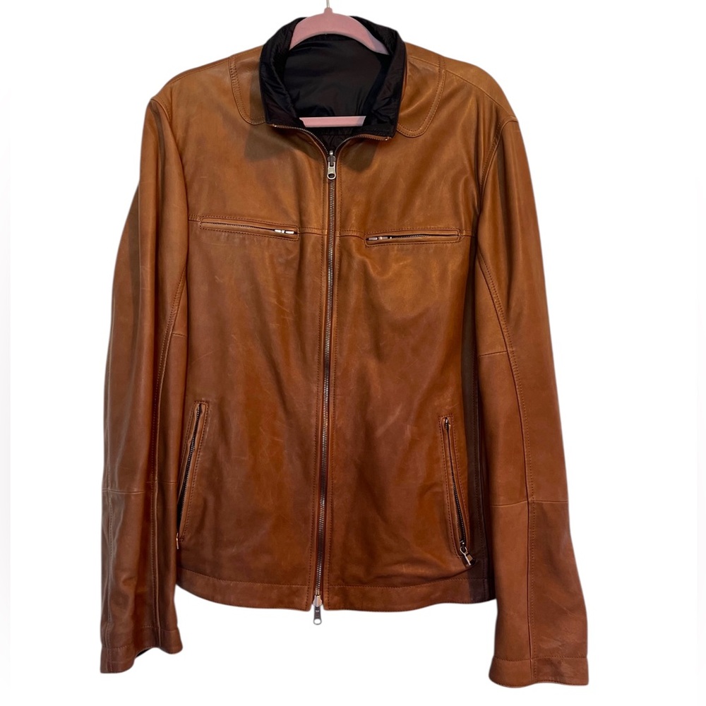 Brunello Cucinelli men’s 100% Leather Jacket size Large - Picture 16 of 16